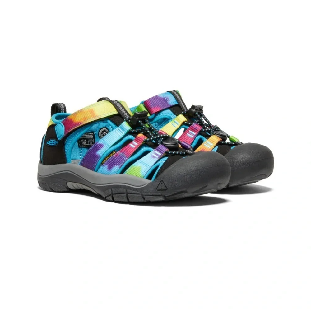 Keen Newport Tie Dye Rainbow Kids Outdoor Water Quick Dry Shoes - Picture 1 of 16